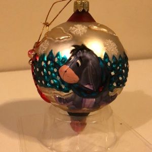 Winnie the Pooh Christmas Ornament Blown Glass